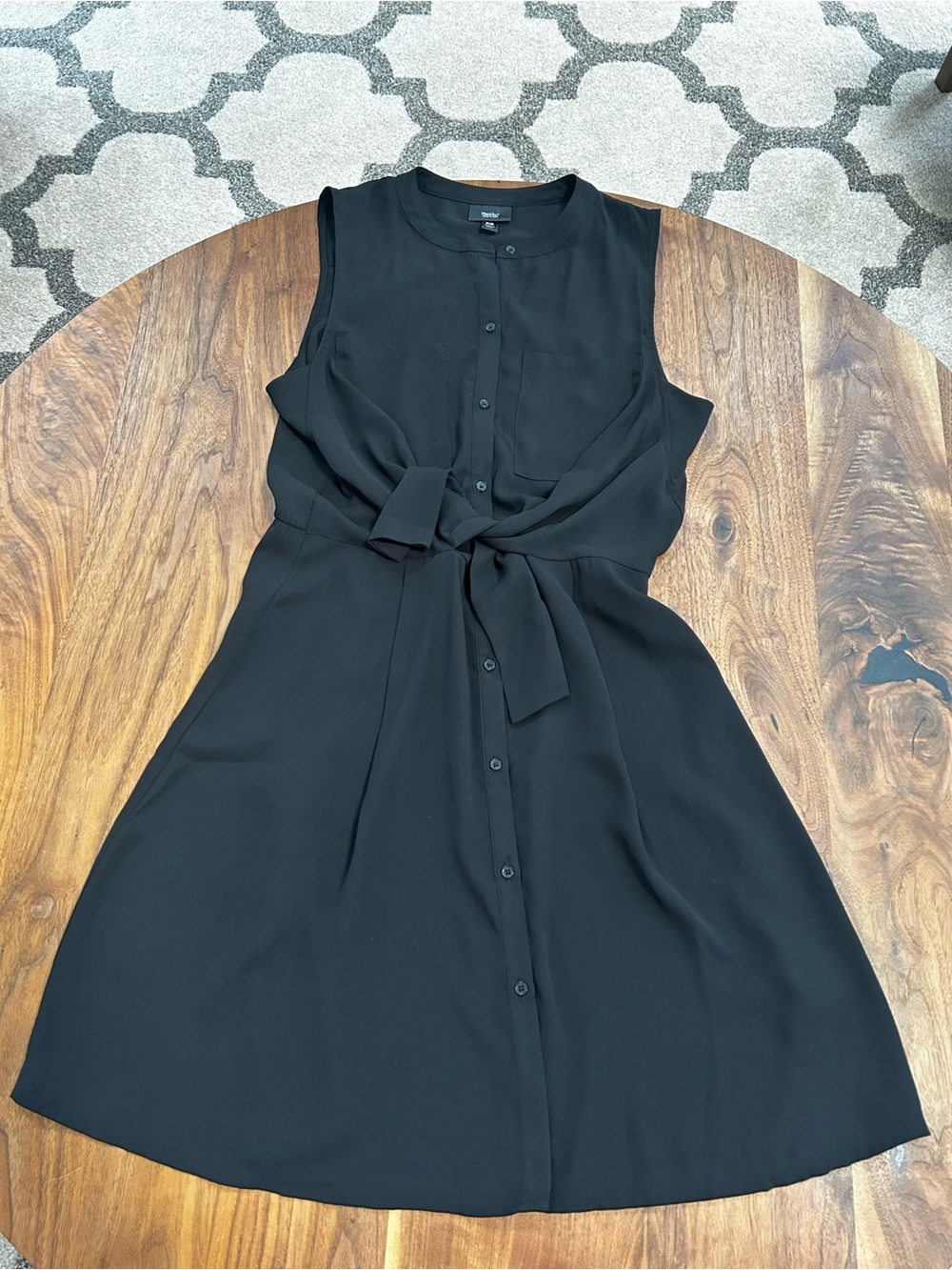 Mossimo Supply Co. Black Tie-Front Button Down dress